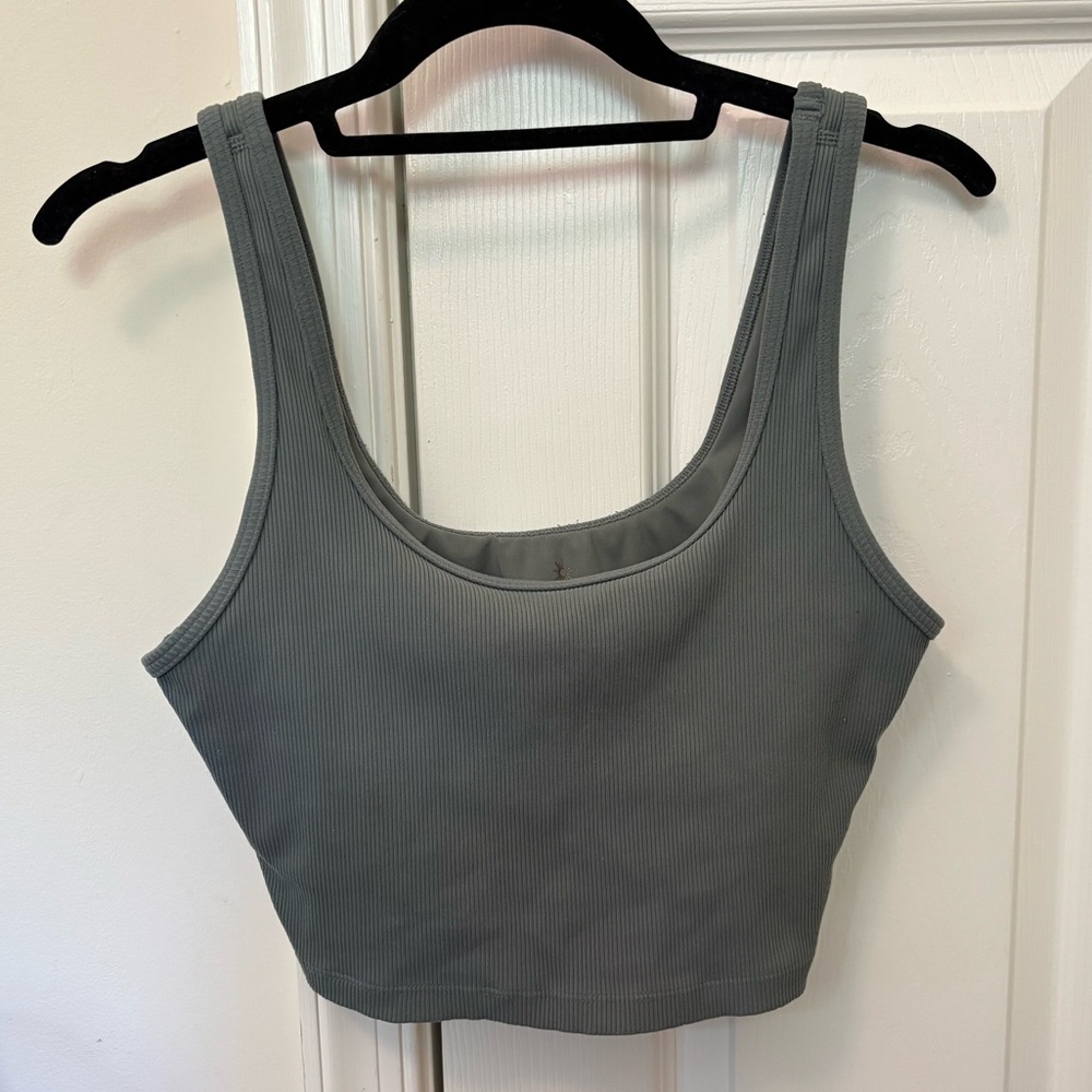 OFFLINE by Aerie Ribbed Square Neck Long Line Sports Bra